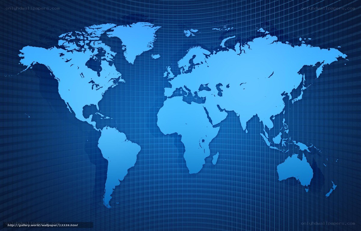Blue world map background