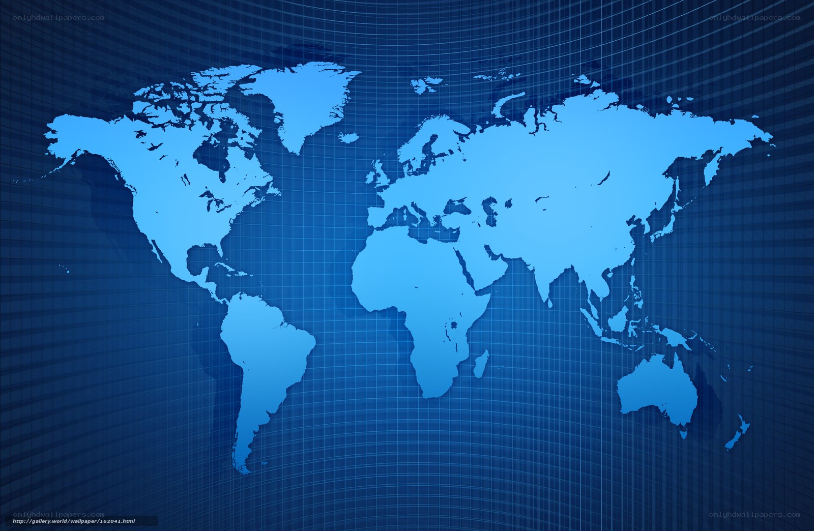 blue world map grid