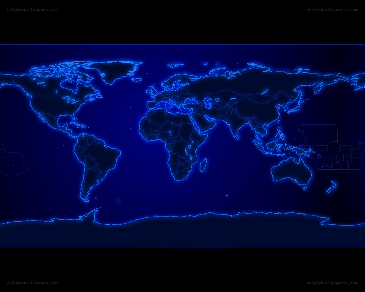 blue world map outline