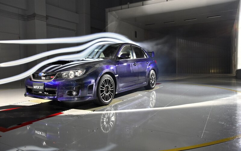 Blue WRX STI Car