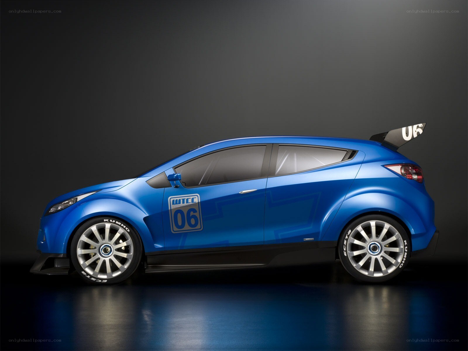 Blue WTCR race car