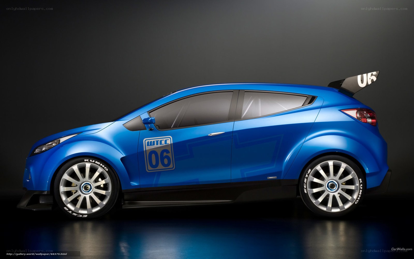 Blue WTCR race car