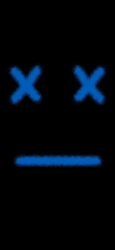 Blue X Eyes Face