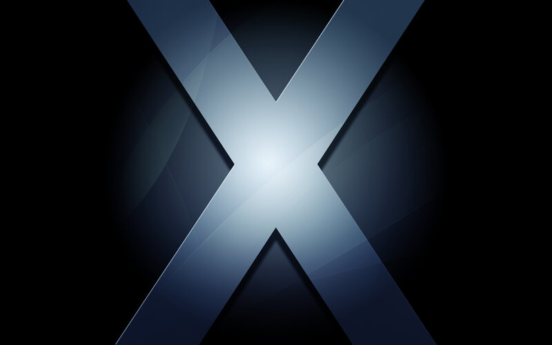 Blue X Logo — Dramatic, Digital Art