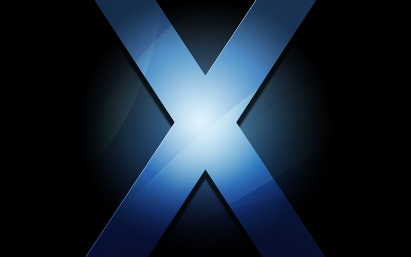 Blue X Logo — Dramatic