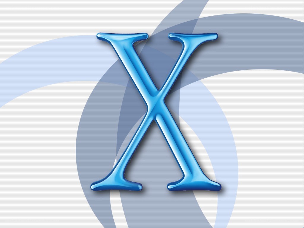 Blue X logo on abstract background