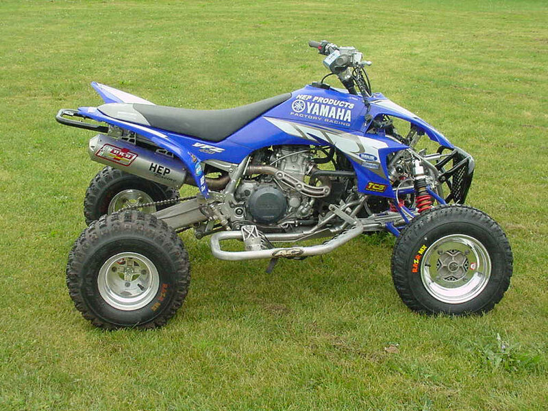 Blue Yamaha Atv — Neutral, Photograph, Grass