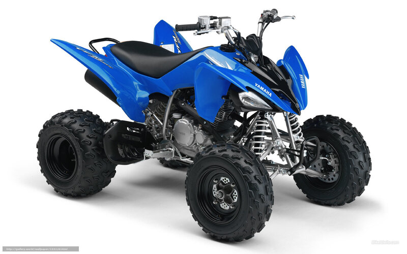 Blue Yamaha Atv — Neutral, Photograph, Motorcycle