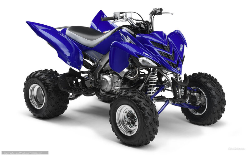 Blue Yamaha Atv — Neutral, Photograph, Seat, Handlebars, Wheels
