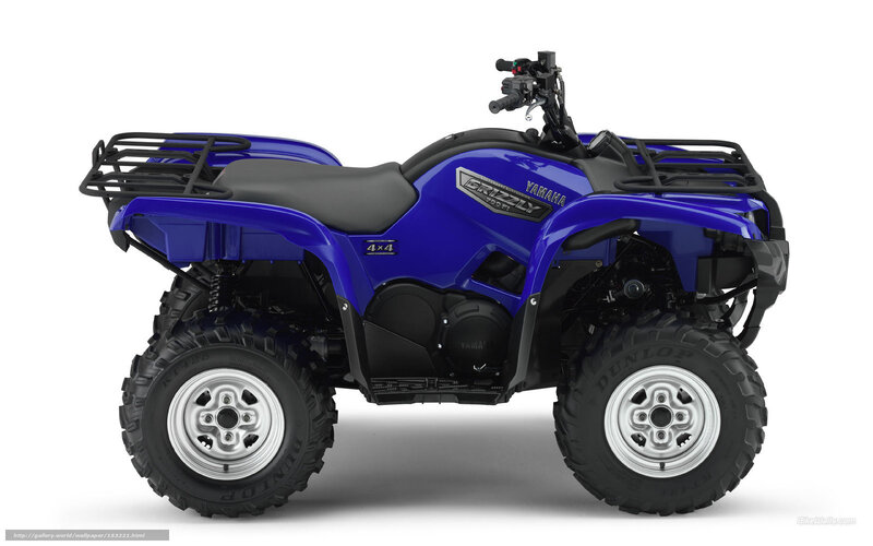 Blue Yamaha Atv — Neutral, Photograph, Seat, Racks
