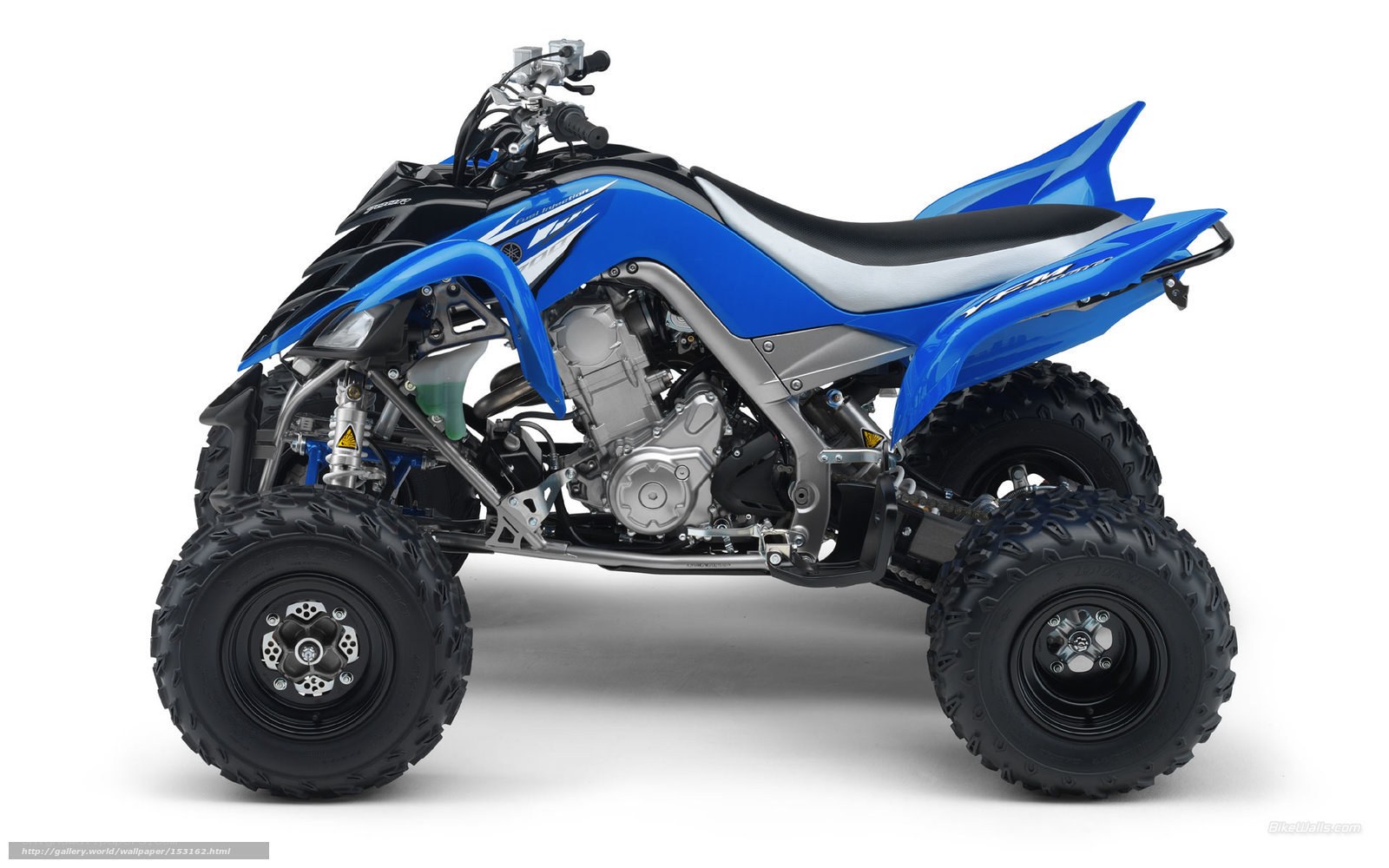 Blue Yamaha ATV side profile