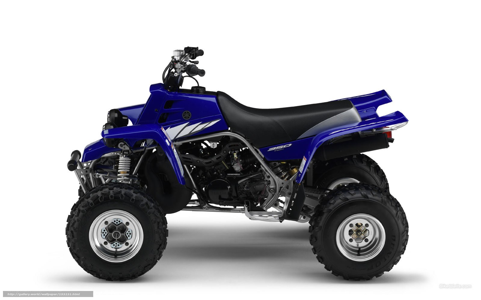 Blue Yamaha ATV side view
