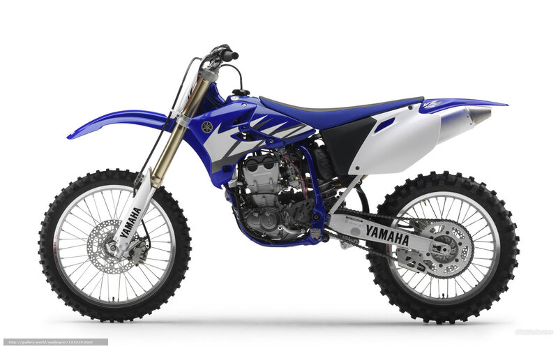 Blue Yamaha dirt bike