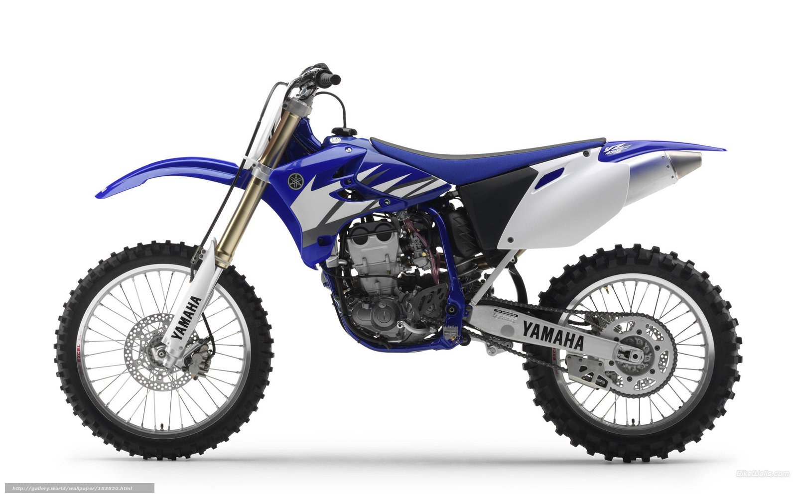 Blue Yamaha dirt bike