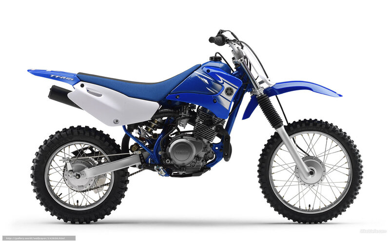 Blue Yamaha dirt bike