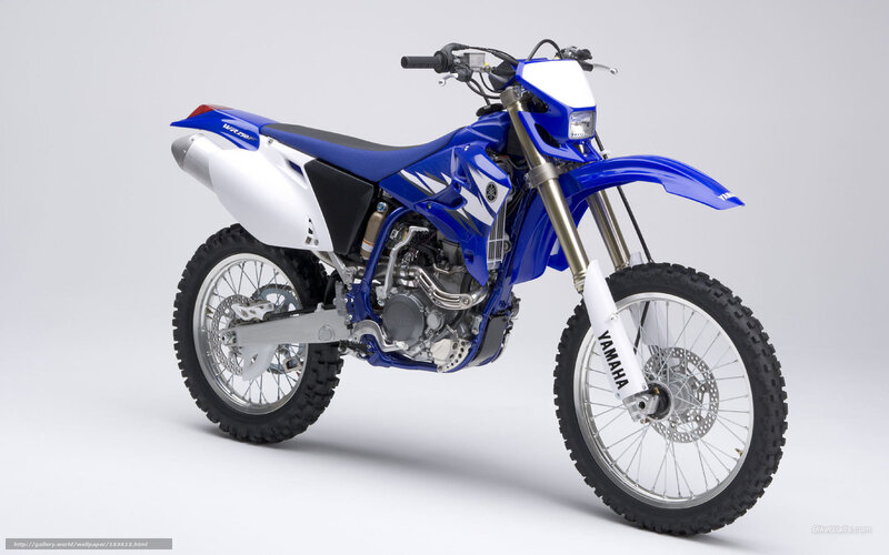 Blue Yamaha dirt bike