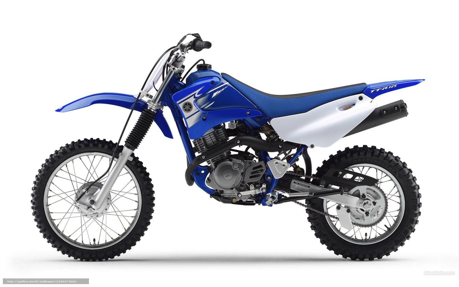 Blue Yamaha dirt bike