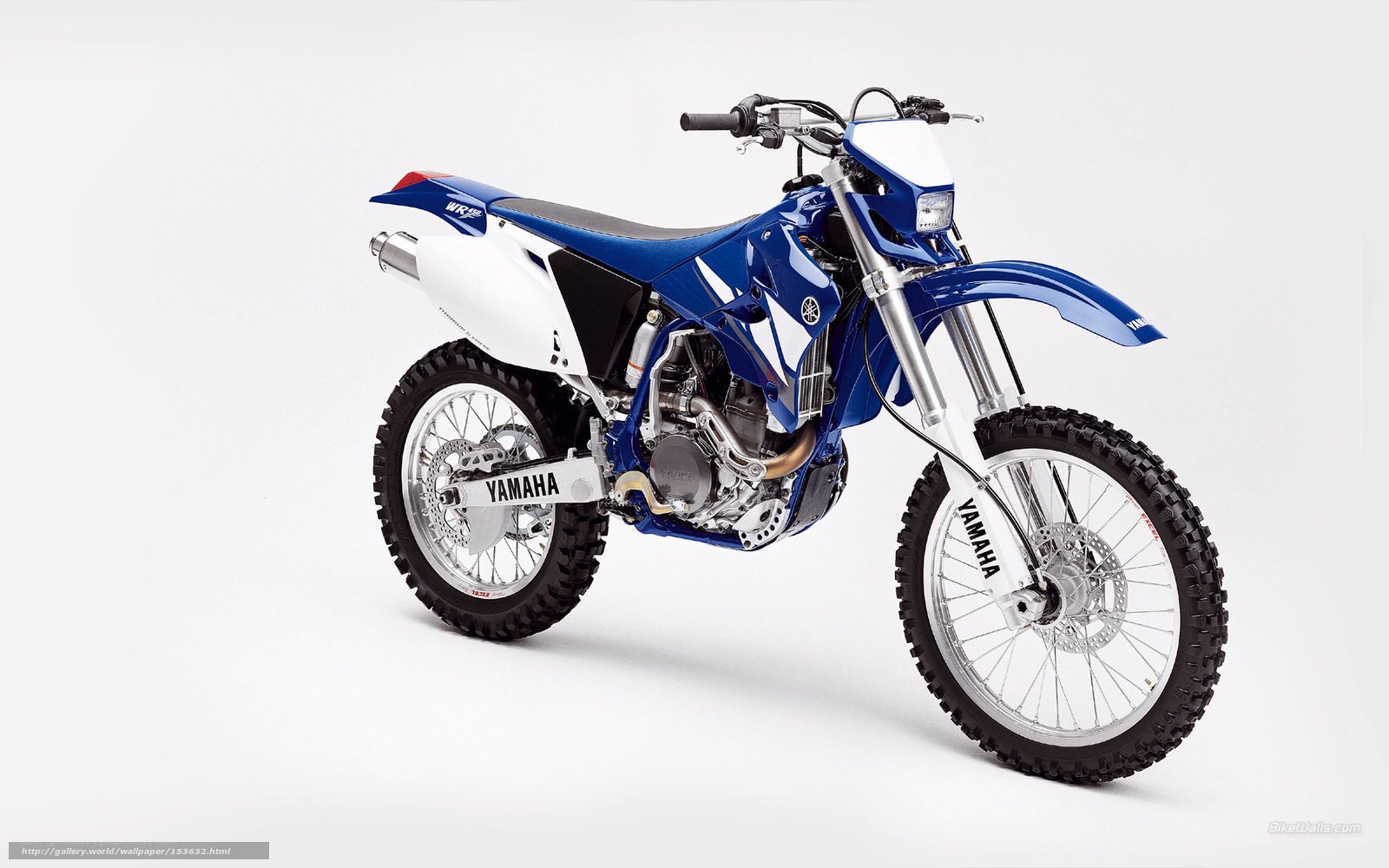 Blue Yamaha dirt bike