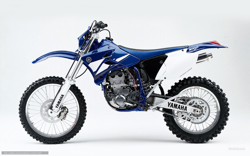 Blue Yamaha dirt bike