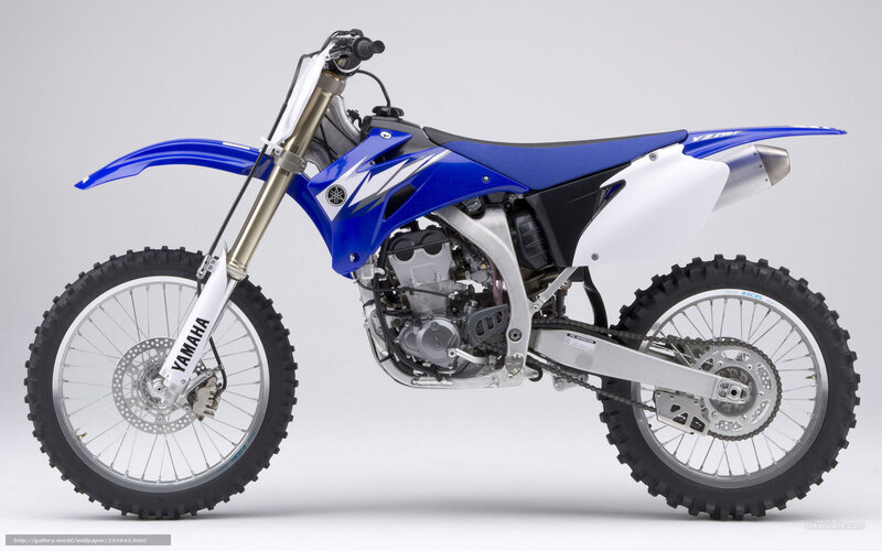 Blue Yamaha dirt bike