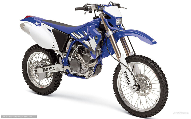 Blue Yamaha dirt bike