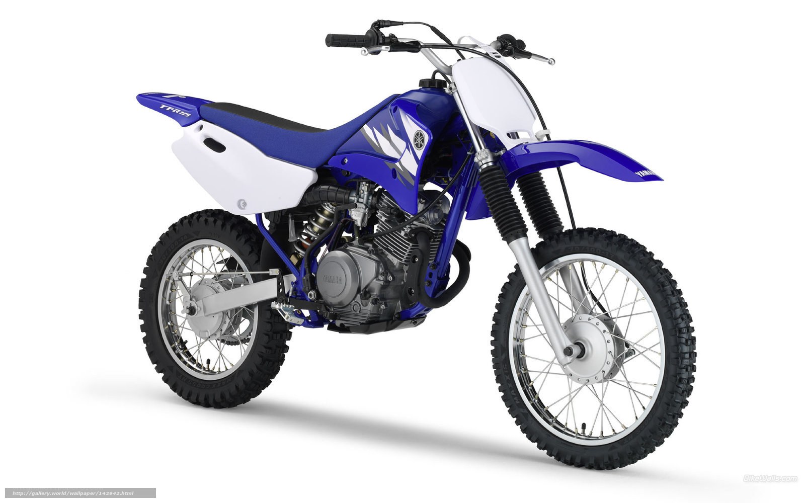 Blue Yamaha dirt bike