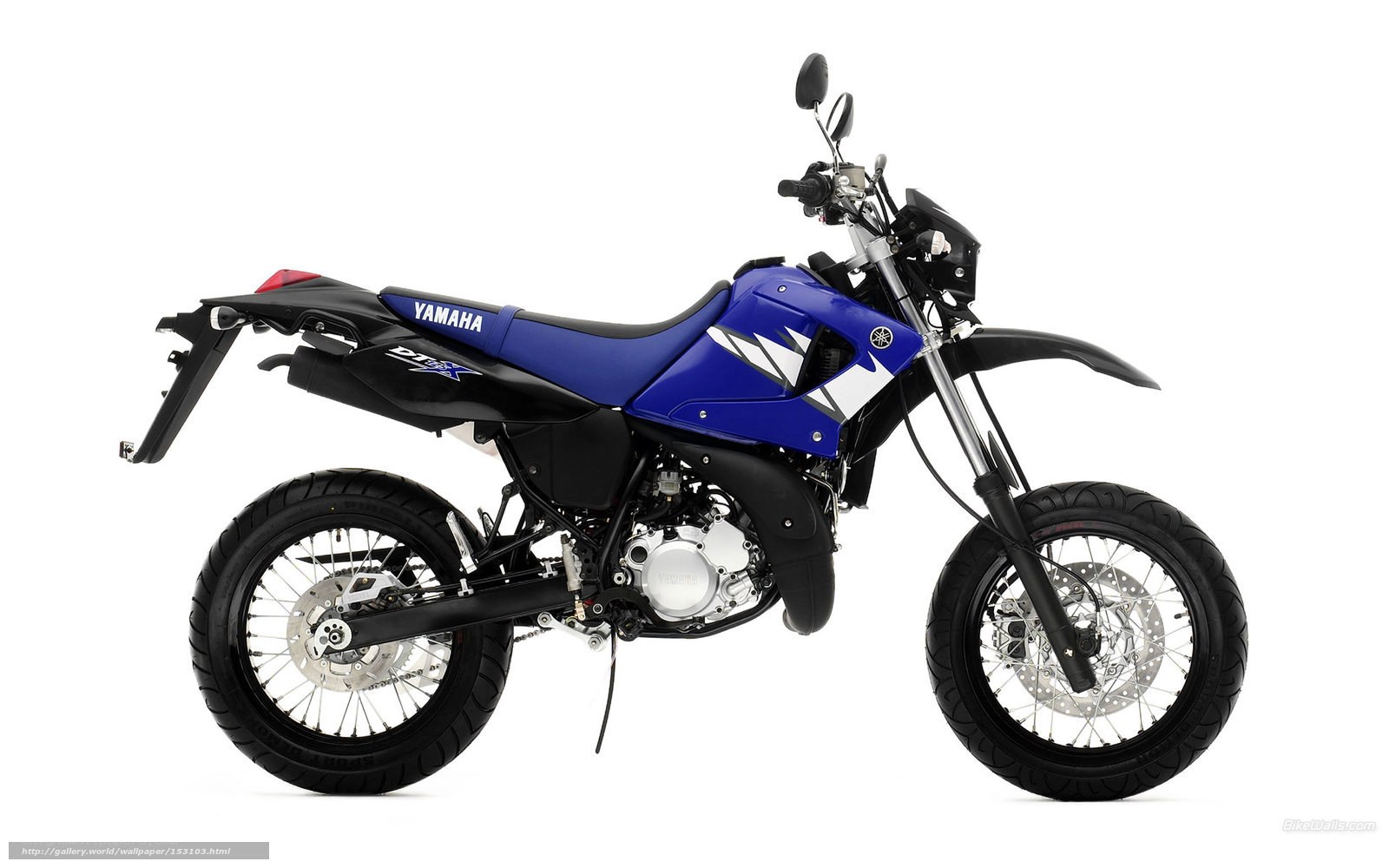 Blue Yamaha DT-X motorcycle