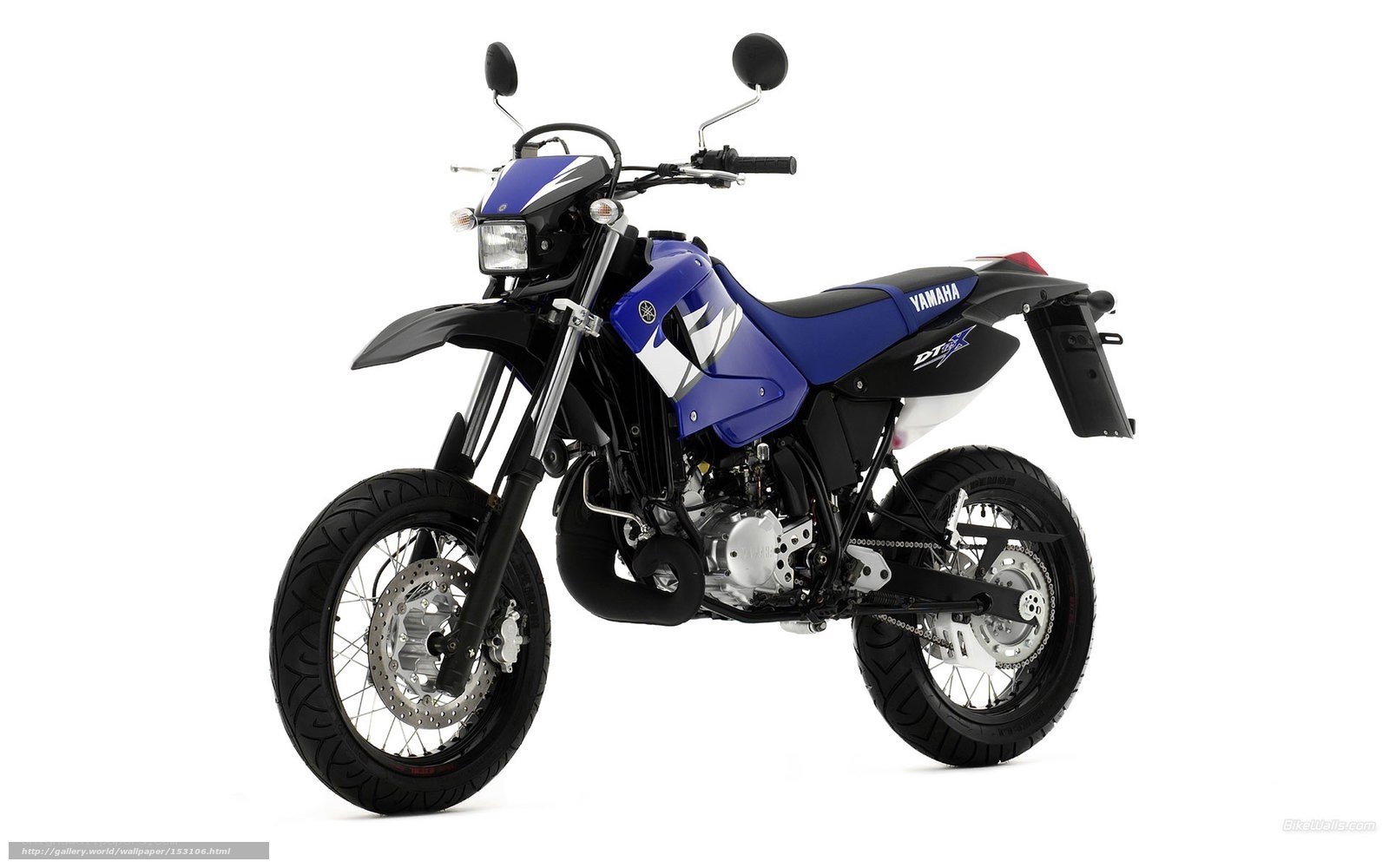 Blue Yamaha DT125X motorcycle