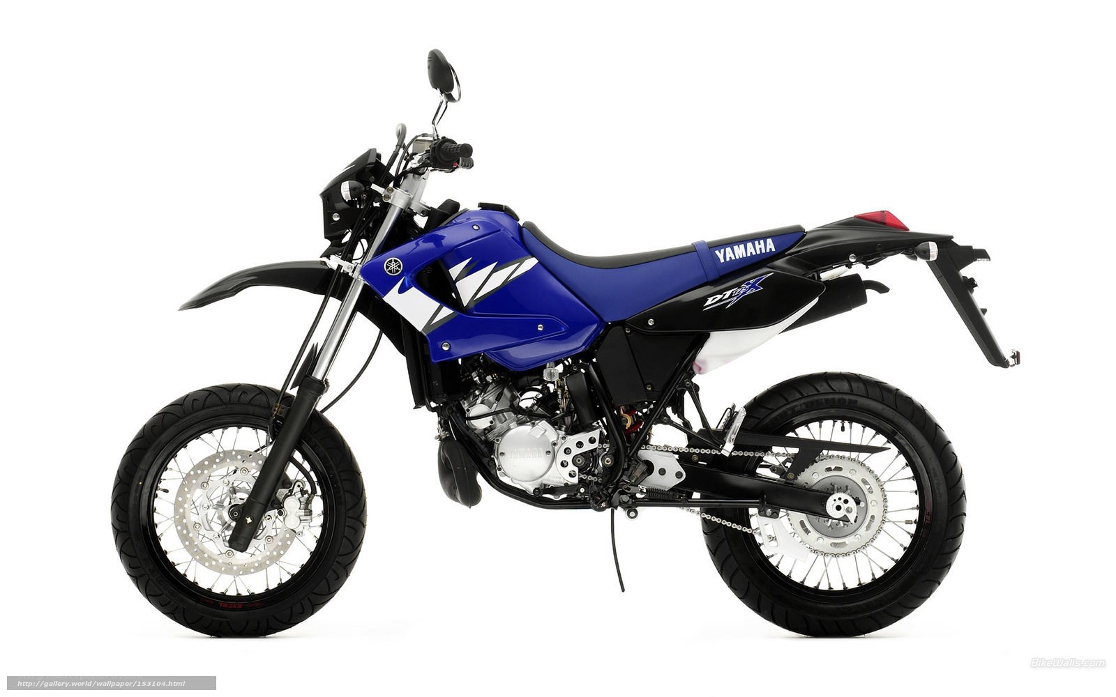 Blue Yamaha DT125X motorcycle