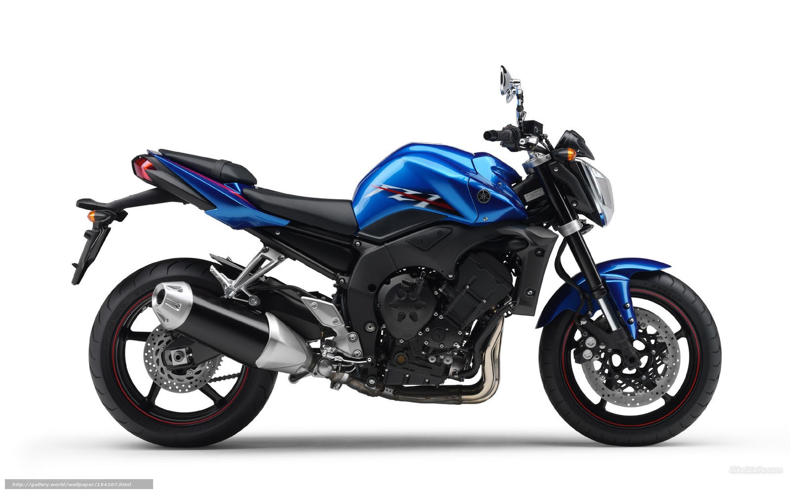 Blue Yamaha FZ8 motorcycle