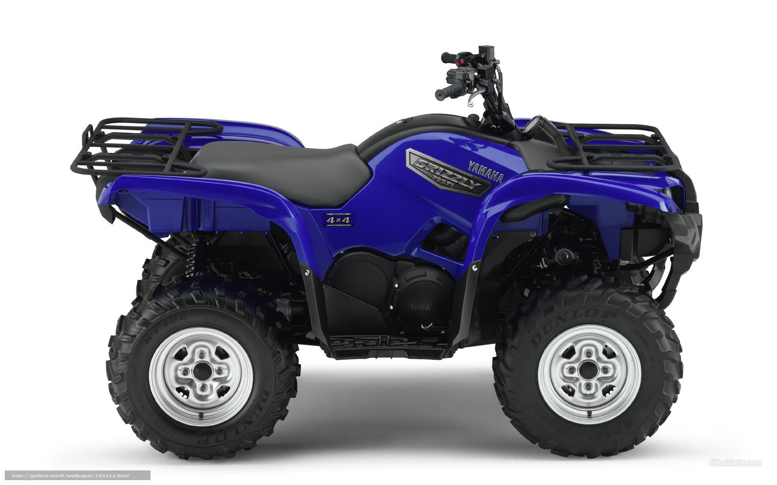 Blue Yamaha Grizzly ATV