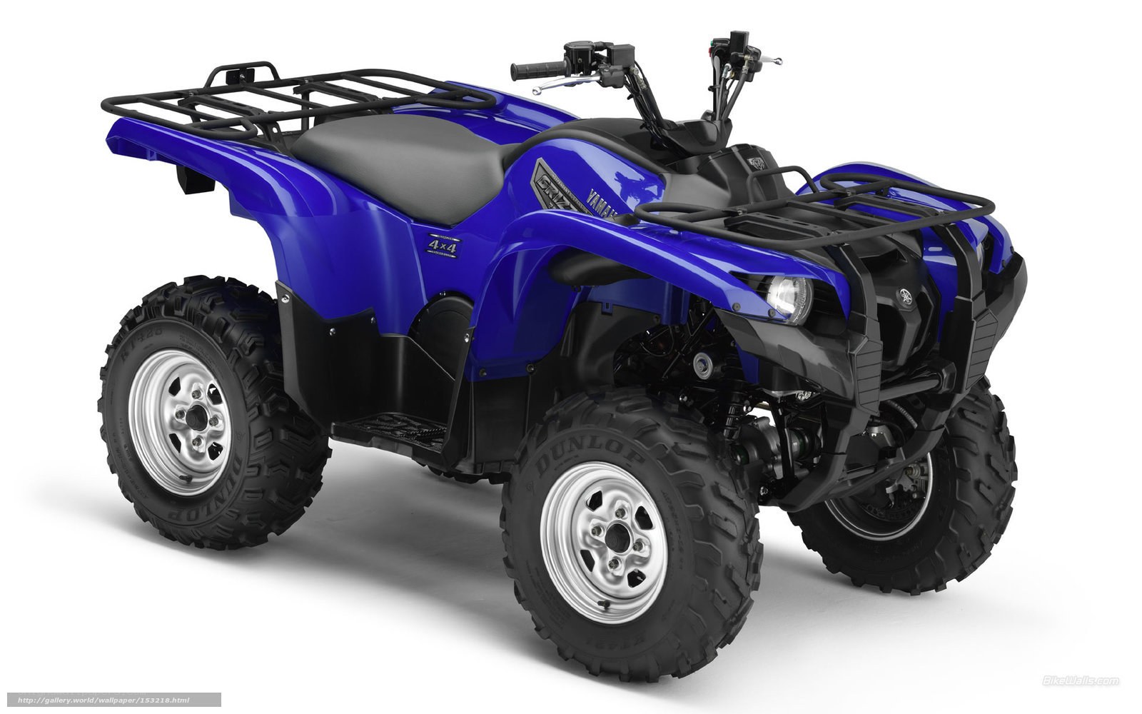 Blue Yamaha Grizzly ATV