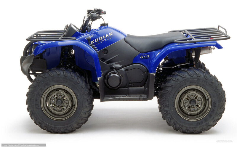 Blue Yamaha Kodiak Atv — Neutral