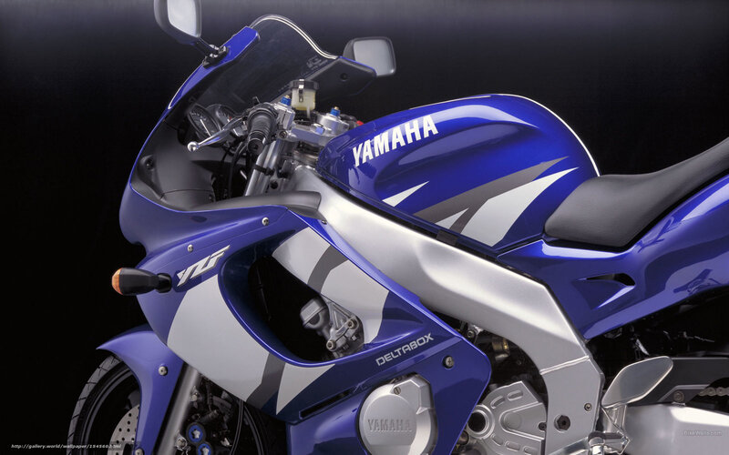 Blue Yamaha Motorcycle — Dramatic, Photograph