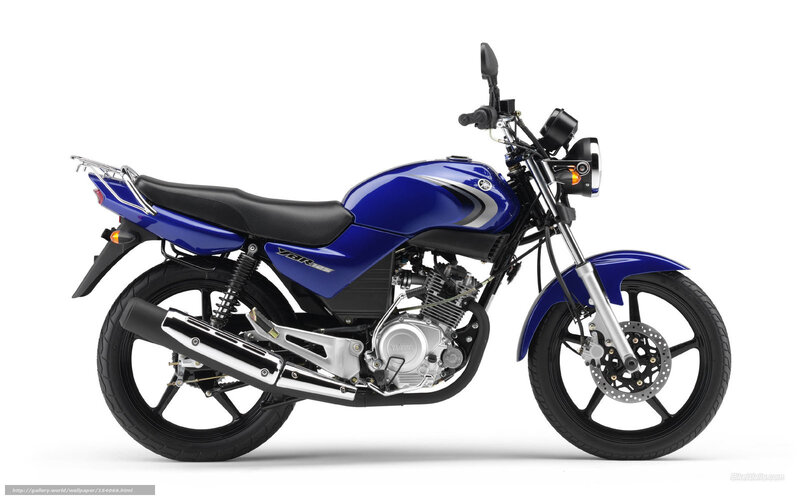 Blue Yamaha Motorcycle — Neutral, Photograph, Seat, Exhaust