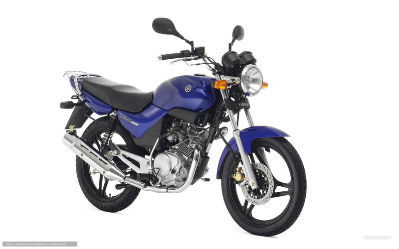 Blue Yamaha Motorcycle — Neutral, Photograph, Seat, Headlight, Exhaust