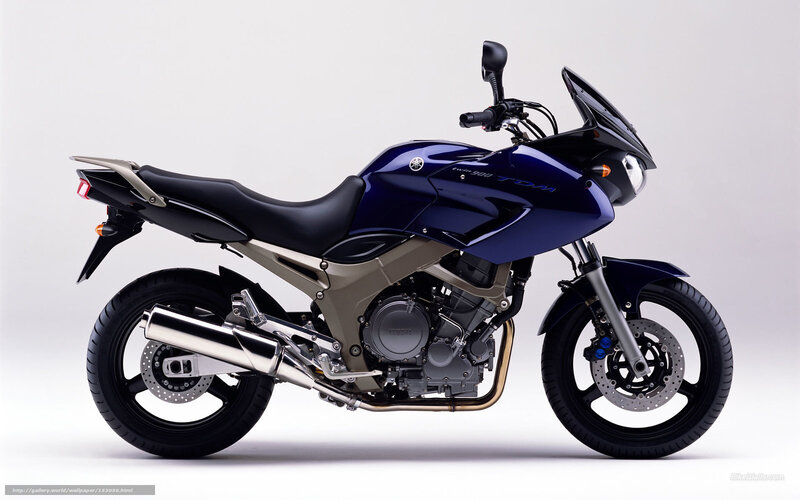Blue Yamaha Motorcycle — Neutral, Photograph