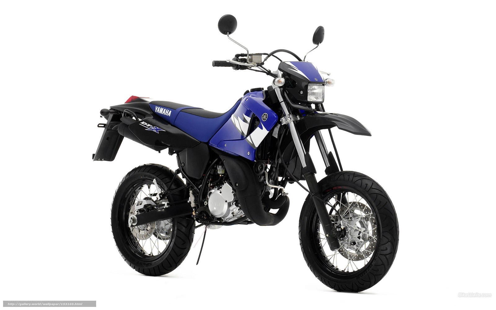 Blue Yamaha off-road motorcycle