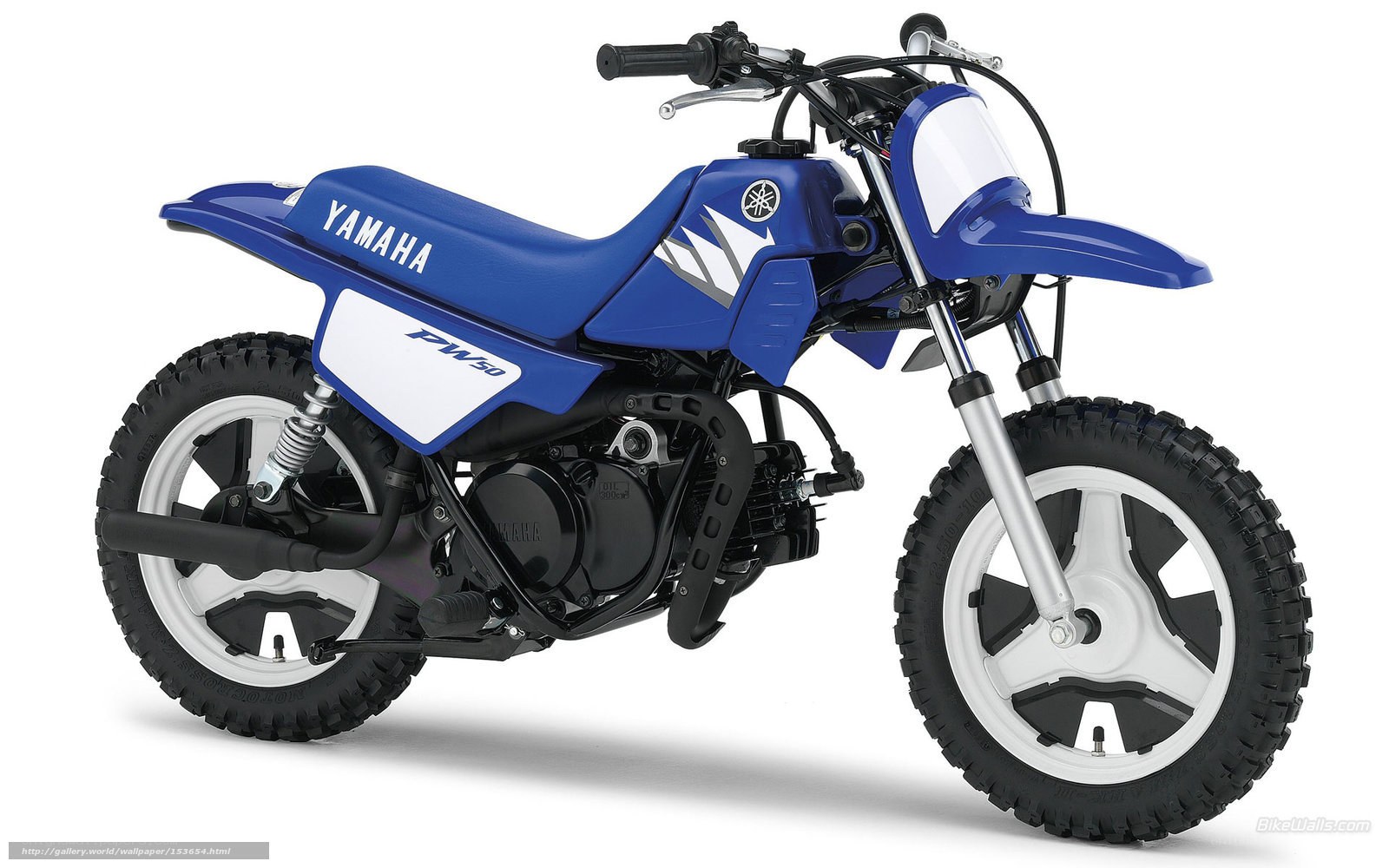 Blue Yamaha PW50 dirt bike