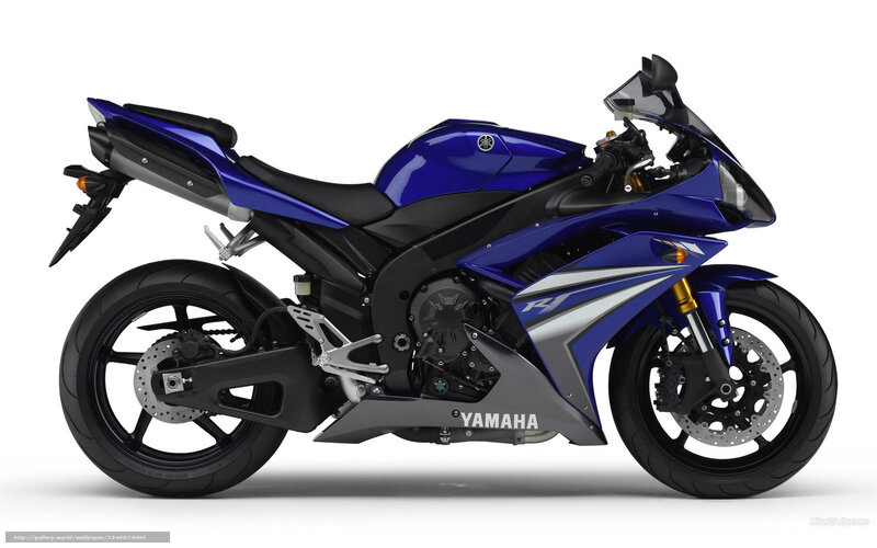 Blue Yamaha R1 motorcycle