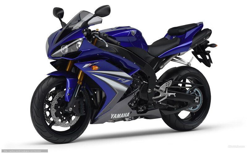 Blue Yamaha R1 motorcycle