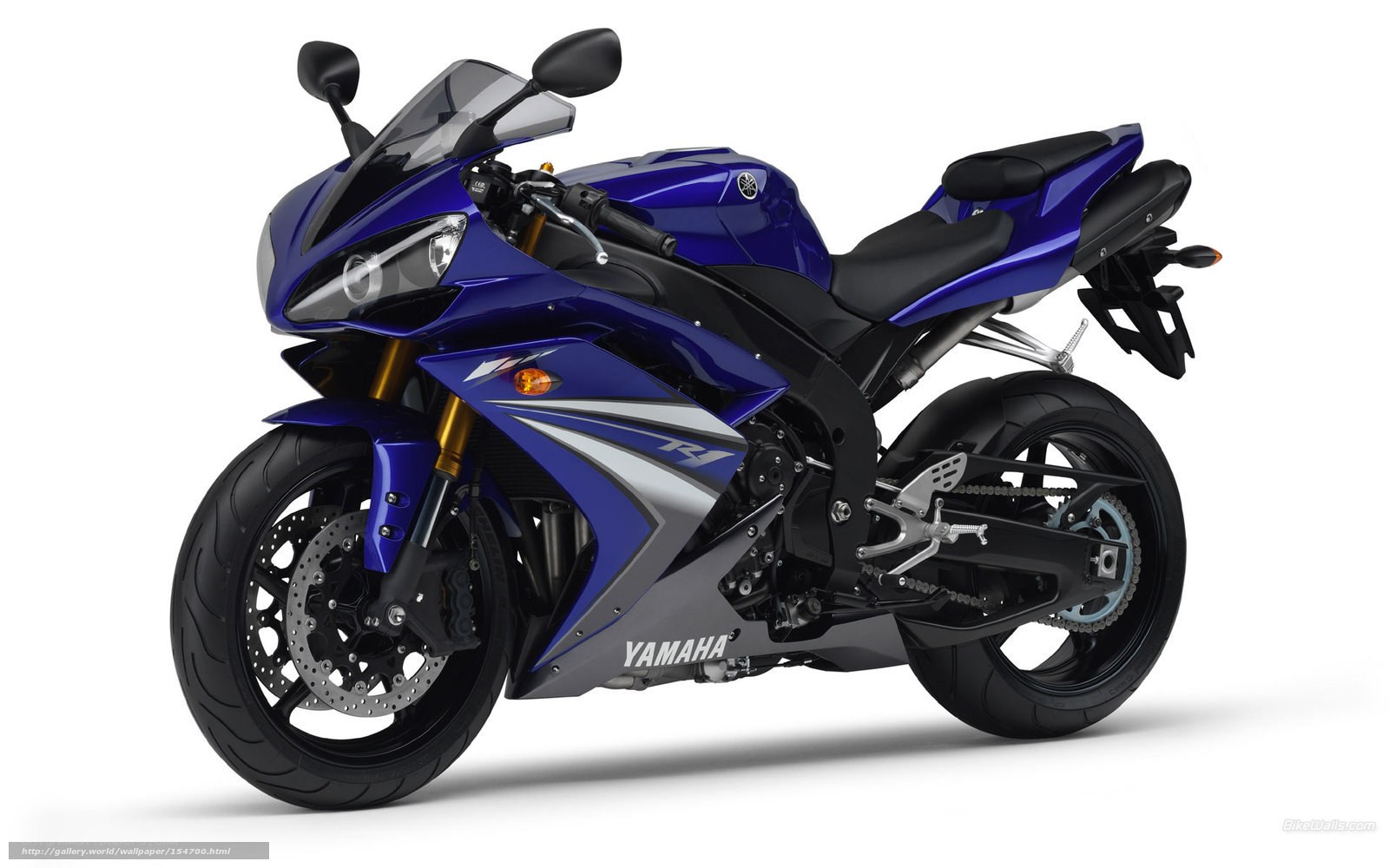 Blue Yamaha R1 motorcycle