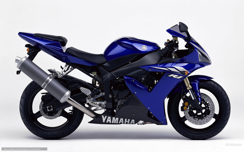 Blue Yamaha R1 motorcycle