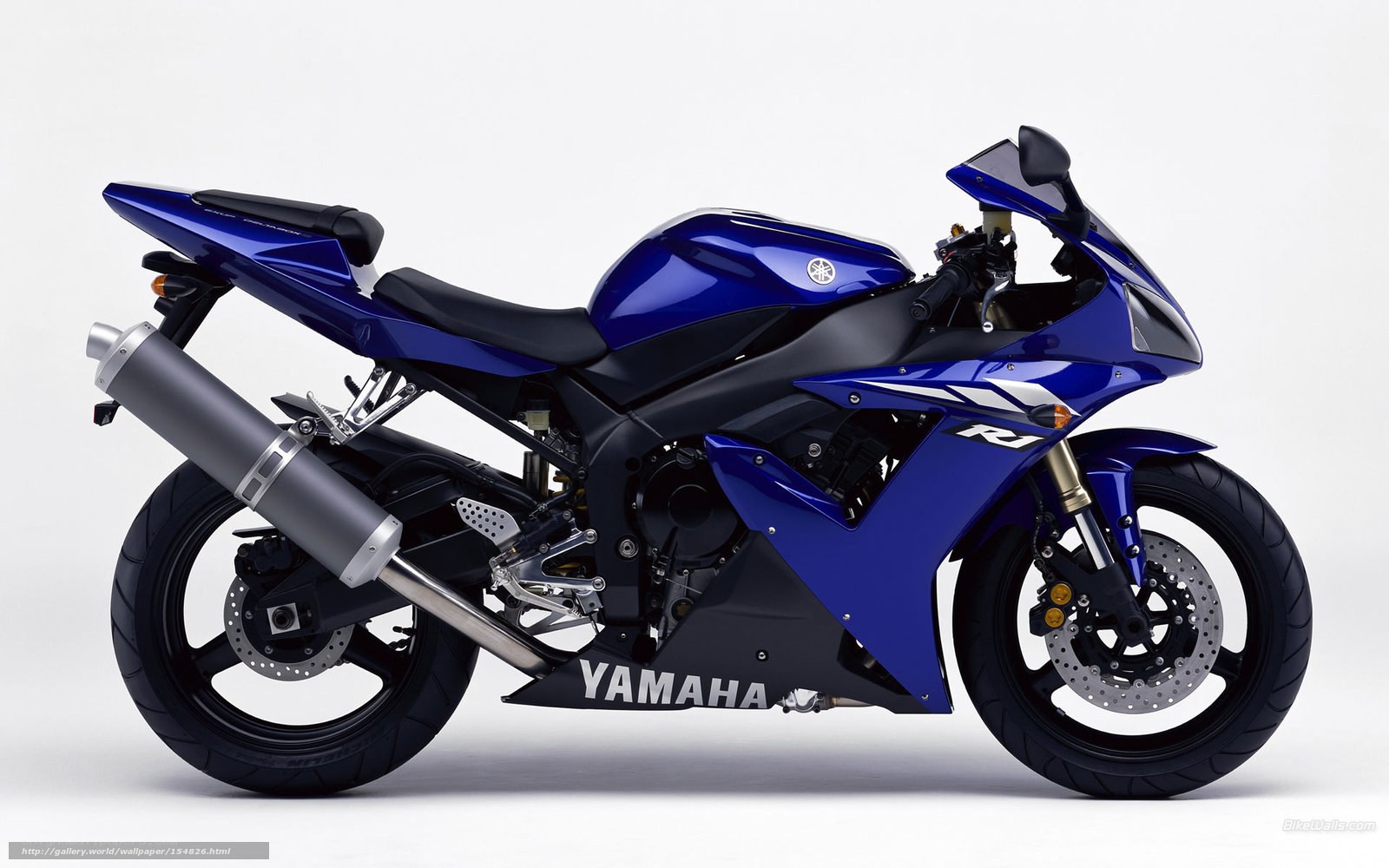 Blue Yamaha R1 motorcycle