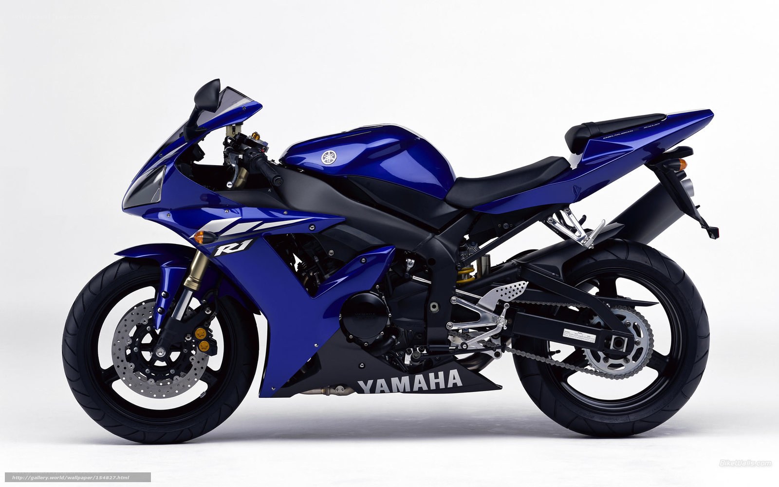 Blue Yamaha R1 motorcycle
