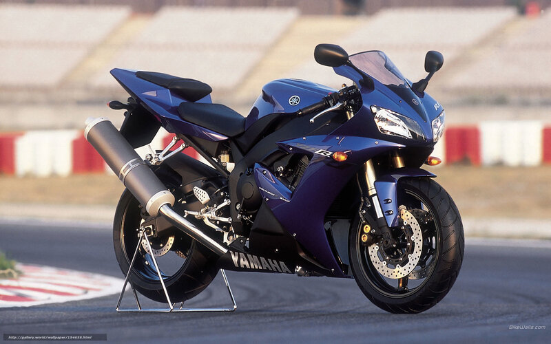 Blue Yamaha R1 motorcycle