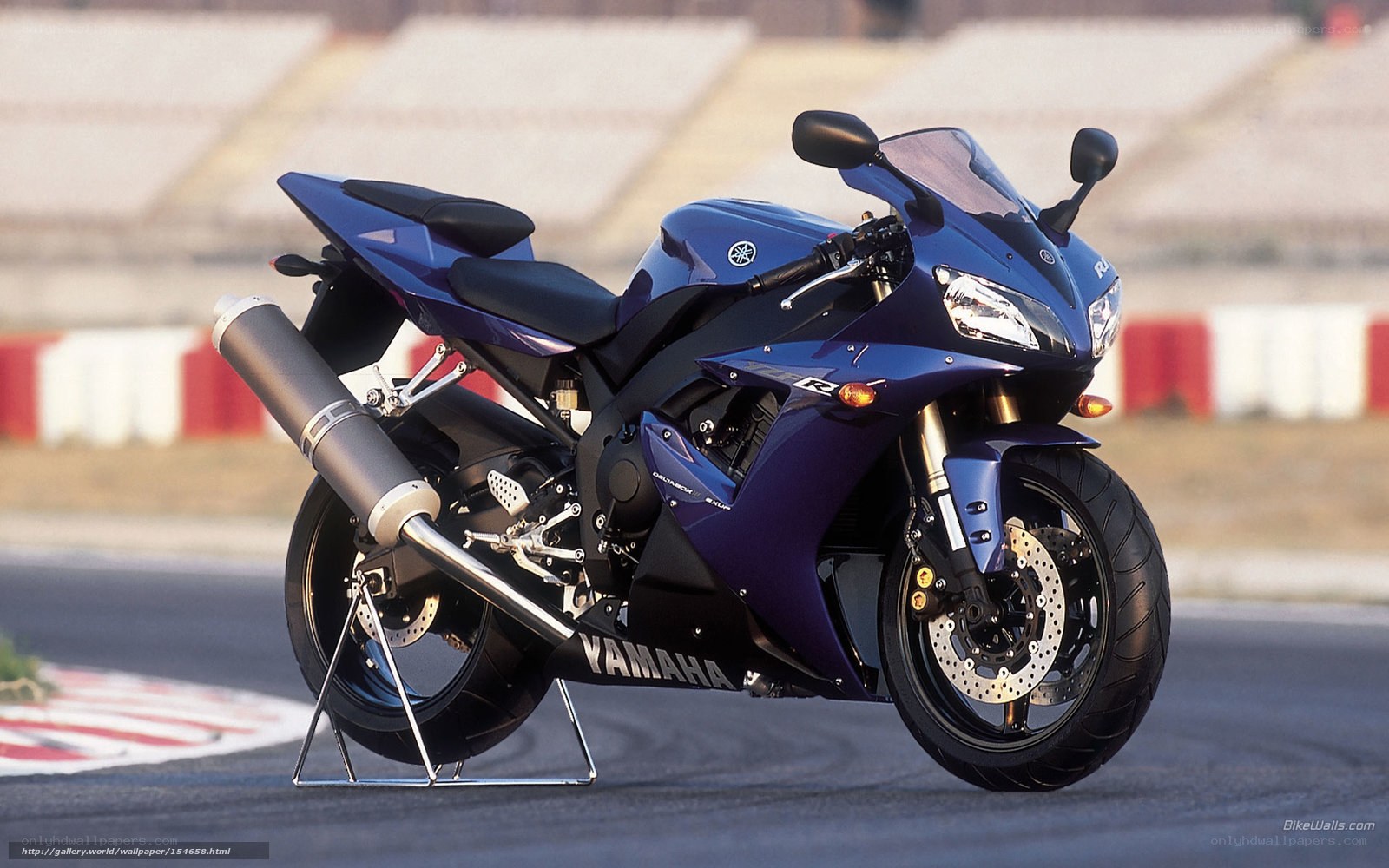 Blue Yamaha R1 motorcycle
