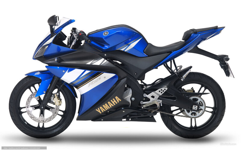 Blue Yamaha R125 motorcycle