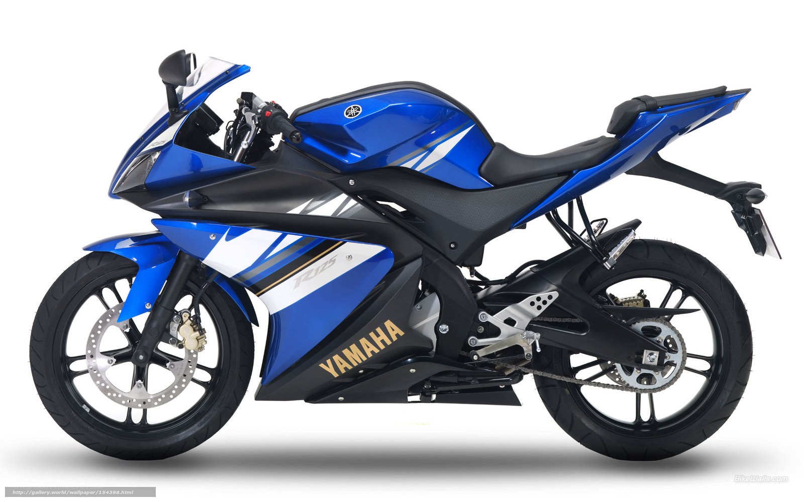 Blue Yamaha R125 motorcycle