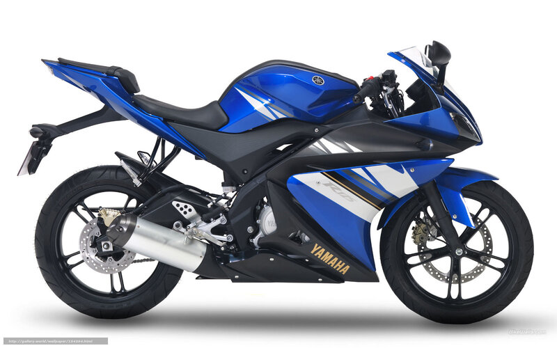 Blue Yamaha R15 motorcycle